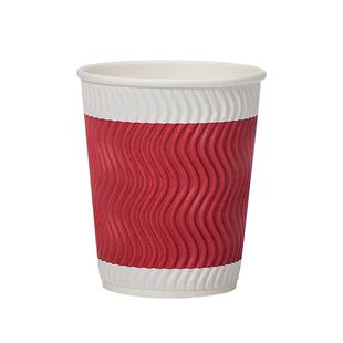 一次性水杯纸杯隔热防烫纸杯子家用加厚瓦楞热饮茶杯商用整箱批发