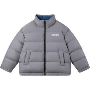 MUCMUKN【机能双面】灰蓝两面穿潮酷羽绒服90安心绒男童25冬新款
