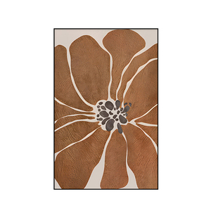 中古风抽象花卉装饰画芯法式卧室客厅复古沙发背景墙贴自粘贴纸画