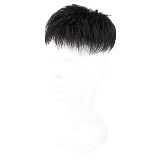 假发男短发全真发清爽造型男士手织薄款隐形自然增发量头顶补发片