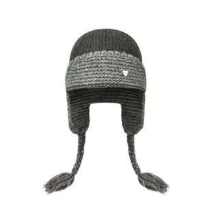 蓝色韩版撞色针织帽女秋冬保暖百搭流苏护耳毛线帽子显脸小防寒潮