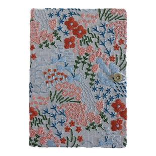 A5布艺记事本学生记录可爱简约空白A6随身盖章本子手账本笔记本