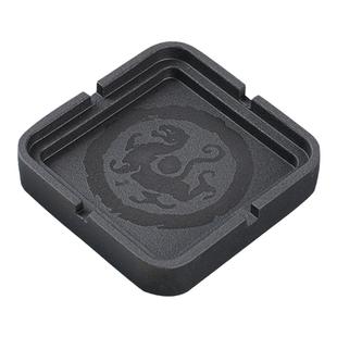 天然乌金石烟灰缸创意个性石制烟缸家用客厅轻奢办公室潮流烟缸