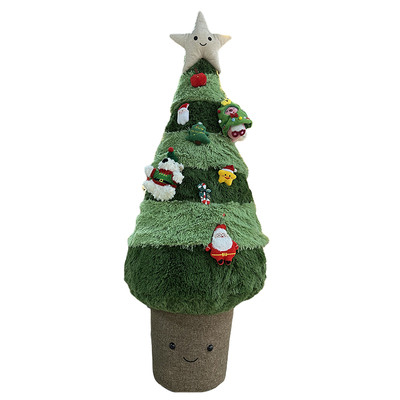 新款圣诞树抱枕毛绒玩具