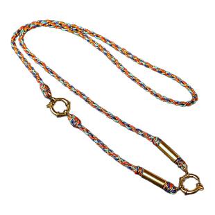 泰伽正品钛钢侧挂三挂单尊佛牌绳手工精编多挂唐卡挂绳吊坠绳