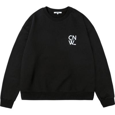 【陈伟霆同款】CANOTWAIT LOGO圆领宽松卫衣男女同款情侣长袖百搭