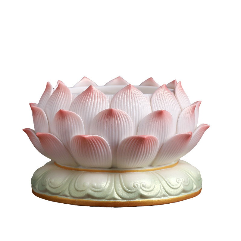 【新品首发】珠光彩陶瓷莲花香炉