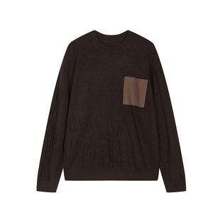 [商场同款]速写男装2025冬季新品毛衫绵羊毛圆领简约感9PA313160