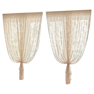 蕾丝遮挡帘免打孔安装透光不透人纱帘卧室高级感遮光防晒法式窗帘