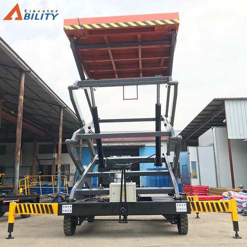 出租租赁14米500kg移动式升降机室外室内移动升降平台 载人升降机