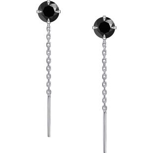 耳线纯银耳饰2026年新款潮爆款高级感气质流苏耳链大脸适合的耳环