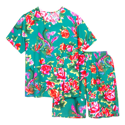 2022年夏季棉绸东北大花布人造棉