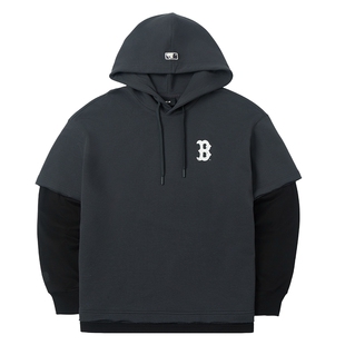 MLB官方汪苏泷同款连帽卫衣男女款2026新款情侣宽松运动服套头衫