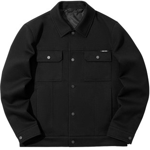 HLA/海澜之家cleanfit夹克25秋季新肌理硅胶小标外套男