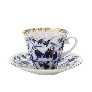 俄皇LOMONOSOV风信子欧式咖啡杯碟高档精致轻奢下午茶茶具套装