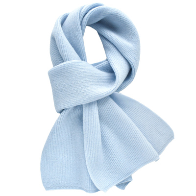 虞贝蓝色系针织毛线羊绒羊毛围巾