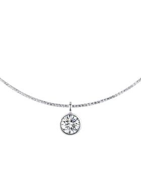 摩典925银基础款泡泡单钻锁骨链