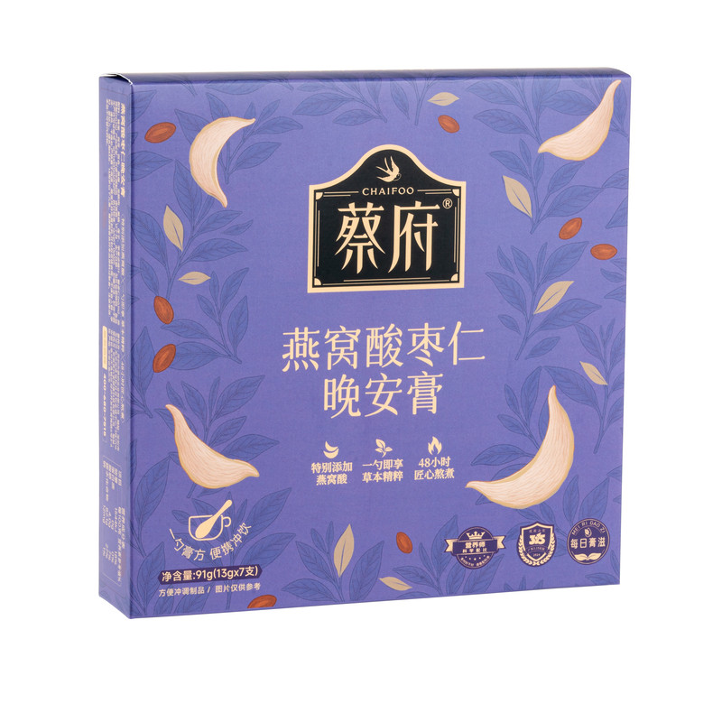 蔡府燕窝酸枣仁晚安膏7支睡眠茶