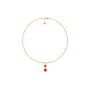 OINICIO初印种子系列红玛瑙葫芦项链锁骨链绮果宝石耳钉新年礼物