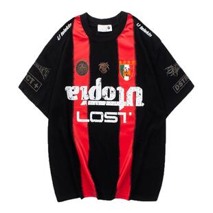 美式高街TRAVIS SCOTT CACTUS JACK足球服2号短袖T恤男女纯棉球衣