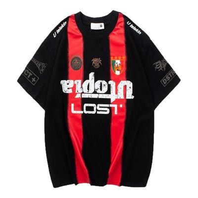 美式高街足球服短袖T恤