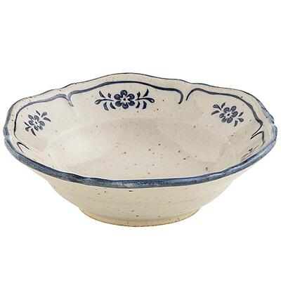 日本StudioM深盘粗陶复古手绘