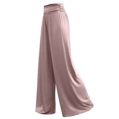 凡圣瑜伽服休闲运动新款高腰显瘦直筒微喇垂感阔腿长裤F15919