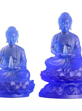 琉璃光王如来药师佛像显宗摆件家居佛堂释迦牟尼佛地藏观音供奉品