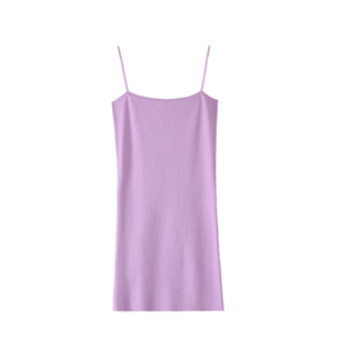 MULVAN 黑色针织吊带连衣裙女修身显瘦抹胸包臀短裙性感辣妹裙子