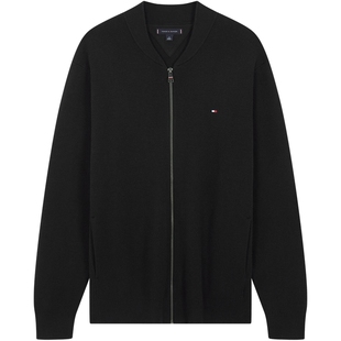 【拼色立领】Tommy秋冬男装美式商务休闲青年针织夹克开衫外套