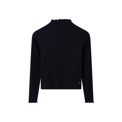 女童半高领内搭花边长袖打底衫