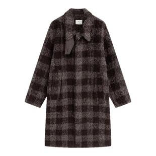 【商场同款】流石男装格子双面呢大衣2025年冬季新款男士羊毛外套