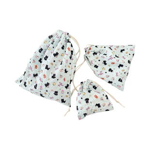 佑木包袋可爱卡通束口抽绳收纳袋化妆包口红杂物旅行分装布袋小号