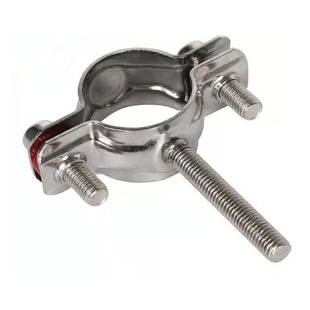 304不锈钢外螺纹管支架管夹螺杆栓管吊卡扣抱箍固定水管道支撑架