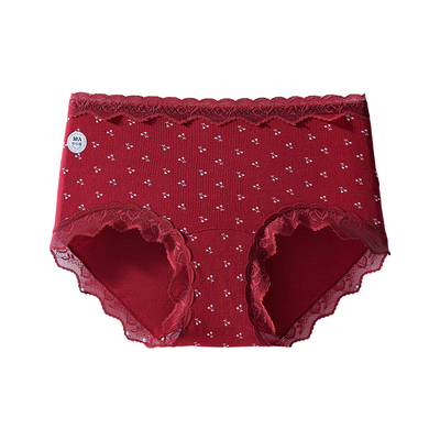 大码红色内裤高腰纯棉本命年内裤