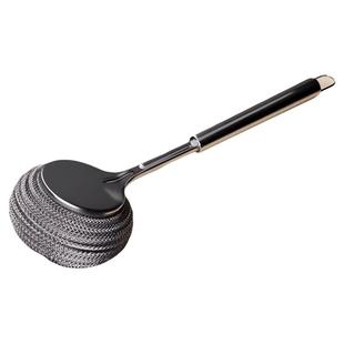 不锈钢锅刷长柄洗锅刷清洁刷子家用大号钢丝球带手柄去污刷锅神器