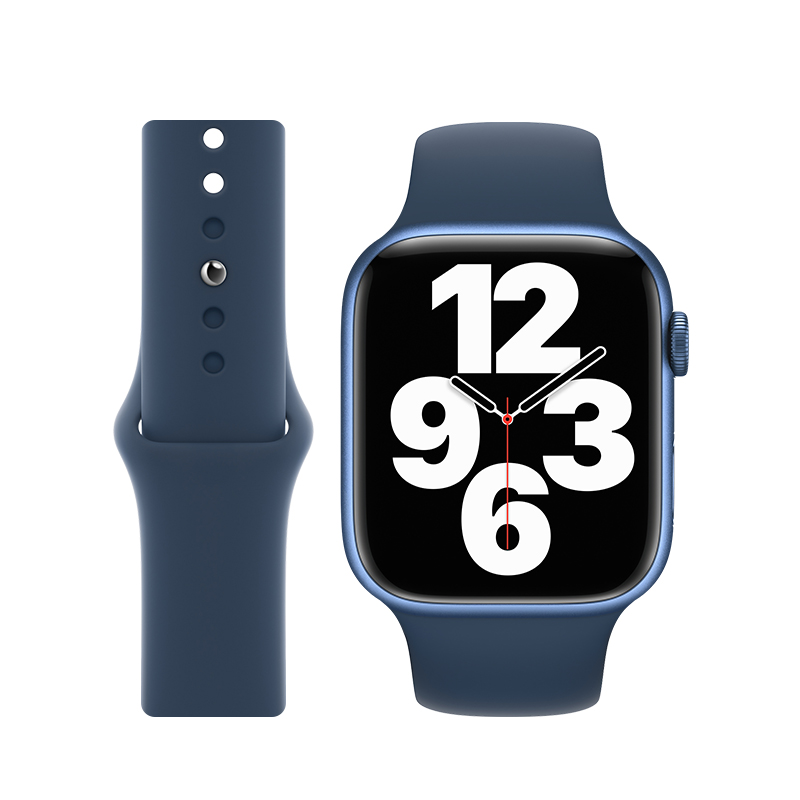 适用于iWatch8表带苹果手表applewatch8/6/5/4/s7/s6代se液态硅胶