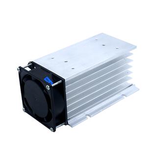 单相三相SSR固态继电器散热器铝合金嵌入式T型底座带风扇散热片