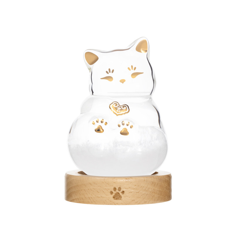 三尺鲤宫猫风暴瓶摆件