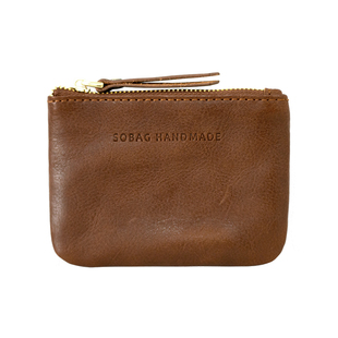 sobag原创手作真皮拉链迷你手拿包女牛皮口红小零钱包复古硬币包