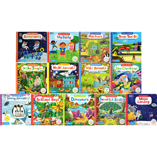 英文原版 Busy系列姐妹篇 Campbell First Explorers 小小探索家 4册套装 英文原版 机关活动操作纸板书 亲子互动科学 STEM体系