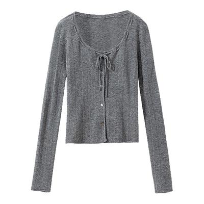 超细绵羊毛大圆领针织开衫