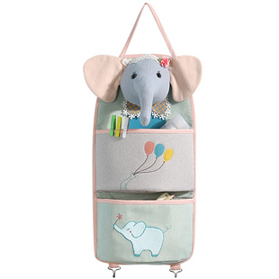可爱卡通收纳布袋挂袋墙挂式韩国卫生间收纳袋挂袋门后家居小清新