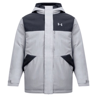 安德玛官方UA  男子运动休闲健身500蓬连帽短款鸭绒羽绒服6010182