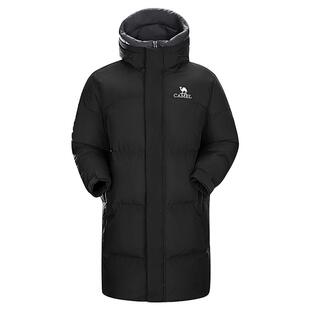 骆驼女装羽绒服中长款2025冬新款面包服保暖鸭绒加厚连帽羽绒外套