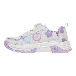 泰兰尼斯kids童鞋女童旋钮运动鞋秋季网面透气中大童跑步鞋老爹鞋