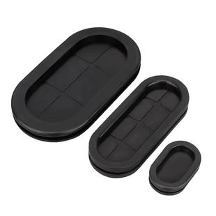 双面椭圆形护线圈长腰型卡扣式橡胶配电箱过线出线圈保护套密封圈