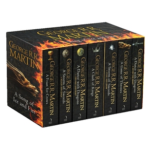 冰与火之歌全集7册套装 A Song of Ice and Fire 英文原版 权力的游戏 列王的纷争 冰雨的风暴 国外经典英语小说 送地图