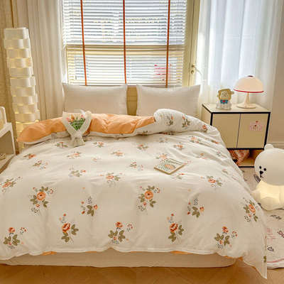 全棉被套纯棉单件简约卡通宿舍单人被罩180春秋双人床150x200x230