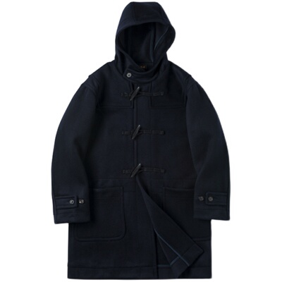 牛角扣大衣长款羊毛冬季